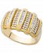 Diamond Wide Statement Ring (1/2 ct. t. w. ) in Gold-Plated Sterling Silver