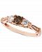 Le Vian Chocolatier Diamond Trinity-Style Ring (5/8 ct. t. w. ) in 14k Rose Gold