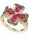 Le Vian Certified Passion Ruby (1-1/2 ct. t. w. ) & Diamond (1/5 ct. t. w. ) Flower Statement Ring in 14k Gold