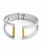 Cassis, Stainless steel bangle with Stainless steel yellow gold Pvd cable