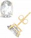 White Topaz (3-1/5 ct. t. w. ) Stud Earrings in 14K White or Yellow Gold