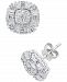 Effy Diamond Baguette Halo Cluster Stud Earrings (1-1/8 ct. t. w. ) in 14k White Gold
