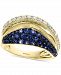 Effy Sapphire (7/8 ct. t. w. ) & Diamond (1/3 ct. t. w. ) Statement Ring in 14k Gold