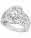 Diamond Halo Baguette Engagement Ring (2 ct. t. w. ) in 14k White Gold