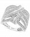 Effy Diamond Baguette Crossover Statement Ring (7/8 ct. t. w. ) in 14k White Gold