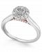 Diamond Halo Engagement Ring (1/2 ct. t. w. ) in 14k White & Rose Gold