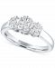 Forever Grown Diamonds Lab-Created Diamond Triple Cluster Statement Ring (1/2 ct. t. w. ) in Sterling Silver