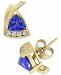 Effy Tanzanite (1-1/3 ct. t. w. ) & Diamond (1/6 ct. t. w. ) Stud Earrings in 14k Gold