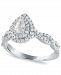 Diamond Pear Double Halo Engagement Ring (5/8 ct. t. w. ) in 14k White Gold