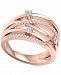 Diamond Scatter Multi-Row Statement Ring (1/3 ct. t. w. ) in 10k Rose Gold