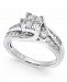 Diamond Quad Cluster Channel-Set Engagement Ring (1 ct. t. w. ) in 14k White Gold
