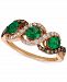 Le Vian Chocolatier Costa Smeralda Emerald (3/4 ct. t. w. ) & Diamond (3/8 ct. t. w. ) Ring in 14k Gold
