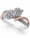 Two Souls, One Love Diamond Anniversary Ring (1/2 ct. t. w. ) in 14k White and Rose Gold