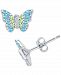 Giani Bernini Cubic Zirconia Colorful Butterfly Stud Earrings, Created for Macy's