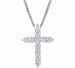 Macy's Star Signature Certified Diamond (2 ct. t. w. ) Cross Pendant Necklace in 14k White Gold