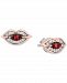 Rhodolite Garnet (1/5 ct. t. w. ) & Diamond (1/6 ct. t. w. ) Cruella Lips Stud Earrings in Sterling Silver & 14k Rose Gold