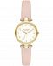 kate spade new york holland three-hand pink leather watch, 28mm