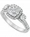 Diamond Halo Cluster Ring (1 ct. t. w. ) in 10k White Gold