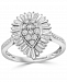 Effy Diamond Baguette Halo Teardrop Statement Ring (1/2 ct. t. w. ) in 14k White Gold