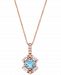 Le Vian Baguette Frenzy Multi-Gemstone 20" Pendant Necklace (1-1/3 ct. t. w. ) in 14k Rose gold