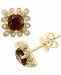 Effy Rhodolite Garnet (1-1/3 ct. t. w. ) & Diamond (1/3 ct. t. w. ) Stud Earrings in 14k Gold