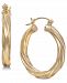 Small Twist Hoop Earrings in 14k Gold