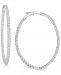 Diamond Large In & Out Hoop Earrings (9 ct. t. w. ) in 14k White Gold, 2.51"