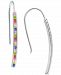 Giani Bernini Rainbow Cubic Zirconia Threader Earrings in Sterling Silver, Created for Macy's