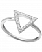Diamond Triangle Ring (1/10 ct. t. w. ) in Sterling Silver