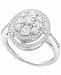 Diamond Circle Halo Cluster Ring (1 ct. t. w. ) in 10k White Gold