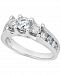 Diamond Three-Stone Channel-Set Engagement Ring (1-1/2 ct. t. w. ) in 14k White Gold