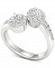 Diamond Halo Cluster Bypass Ring (1 ct. t. w. ) in 14k White Gold