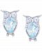 Aqua Topaz Owl Stud Earrings (2-3/8 ct. t. w. ) in Sterling Silver