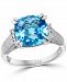 Blue Topaz (4-5/8 ct. t. w. ) & Diamond (1/20 ct. t. w. ) Statement Ring in 10k White Gold