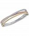 Effy Diamond Tri-Color Bangle Bracelet (1-1/2 ct. t. w. ) in 14k Gold, 14k White Gold and 14k Rose Gold