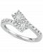 Diamond Halo Two-Stone Engagement Ring (1/2 ct. t. w. ) in 14k White Gold