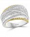 Effy Diamond Crossover Statement Ring (1-1/6 ct. t. w. ) in 14k Gold & White Gold