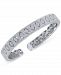 Diamond Patterned Cuff Bangle Bracelet (1/3 ct. t. w. ) in Sterling Silver