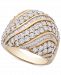 Diamond Curved Row Dome Ring (3 ct. t. w. ) in 10k Gold