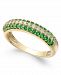 Emerald (1/2 ct. t. w. ) & Diamond (1/4 ct. t. w. ) Ring in 14k Gold