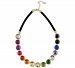 Rachel Rachel Roy Gold-Tone Multicolor Crystal Faux Suede Collar Necklace, 16" + 2" extender