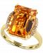 Sunset by Effy Citrine (7-1/5 ct. t. w. ) and Diamond (1/8 ct. t. w. ) Statement Ring in 14k Gold