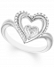 Diamond Accent Heart Ring in Sterling Silver