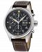 Gevril Men's Vaughn Swiss Automatic Chronograph Brown Leather Strap Watch 42mm