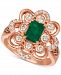 Le Vian Costa Smeralda Emerald (5/8 ct. t. w. ) & Diamond (5/8 ct. t. w. ) Ring in 14k Rose Gold