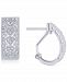 Diamond Heart Filigree Huggie Hoop Earrings (1/4 ct. t. w. ) in Sterling Silver