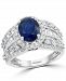 Effy Sapphire (1-7/8 ct. t. w. ) & Diamond (1-5/8 ct. t. w. ) Statement Ring in 14k White Gold