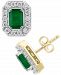 Effy Emerald (1-7/8 ct. t. w. ) & Diamond (1/5 ct. t. w. ) Stud Earrings in 14k Gold & White Gold