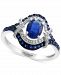 Royale Blue by Effy Sapphire (1-1/5 ct. t. w. ) and Diamond (1/8 ct. t. w. ) Ring in 14k White Gold
