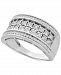 Diamond Double Row Statement Band (1/3 ct. t. w. ) in Sterling Silver